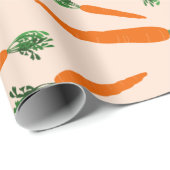 オレンジニンジン模様 ラッピングペーパー (ロールコーナー)