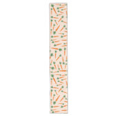 オレンジニンジン模様 ロングテーブルランナー (正面)