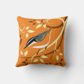 オレンジヌサッチバードアート クッション (裏面)