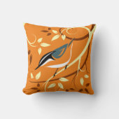 オレンジヌサッチバードアート クッション (正面)