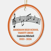 オレンジハイスクールコーラスカスタムクリスマス セラミックオーナメント (左)
