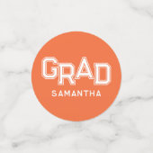 オレンジハイスクール卒業カスタム写真卒業 コンフェッティ (スモール正面)