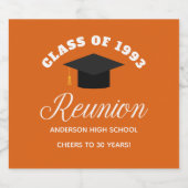 オレンジハイスクール懇親会パーソナライズされたパーティー ビールラベル (シングルラベル)