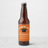 オレンジハイスクール懇親会パーソナライズされたパーティー ビールラベル (正面)