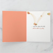 オレンジハイビスカスウィズネーム悔やみや弔慰 カード (内部)