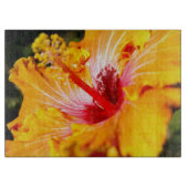 オレンジハイビスカスサイドビュー カッティングボード (正面)