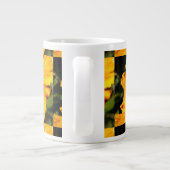 オレンジハイビスカスサイドビュー ジャンボコーヒーマグカップ (裏面)