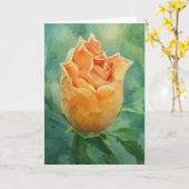 オレンジハイビスカストロピカルフラワーアートノートカード カード (黄色い花)