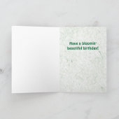 オレンジハイビスカストロピカルフラワー誕生日テンプレート カード (内部)