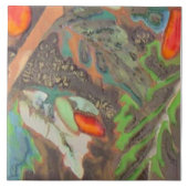 オレンジハイビスカスパート10の12 タイル (正面)