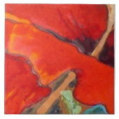 オレンジハイビスカスパート6/12 タイル (正面)