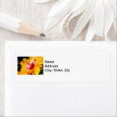 オレンジハイビスカスフラワーサイドビュー ラベル (インサイチュ)