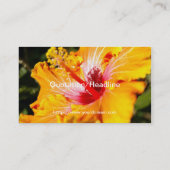 オレンジハイビスカスフラワーサイドビュー 名刺 (裏面)