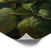 オレンジハイビスカスフラワーズアートプリントポスター ポスター (角)