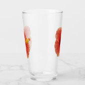 オレンジハイビスカスフラワートロピカルフローラ タンブラーグラス (左)