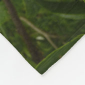 オレンジハイビスカスフラワートロピカルフローラ フリースブランケット (角)