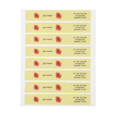 オレンジハイビスカスフラワートロピカルフローラ ラップアラウンドラベル (シート)