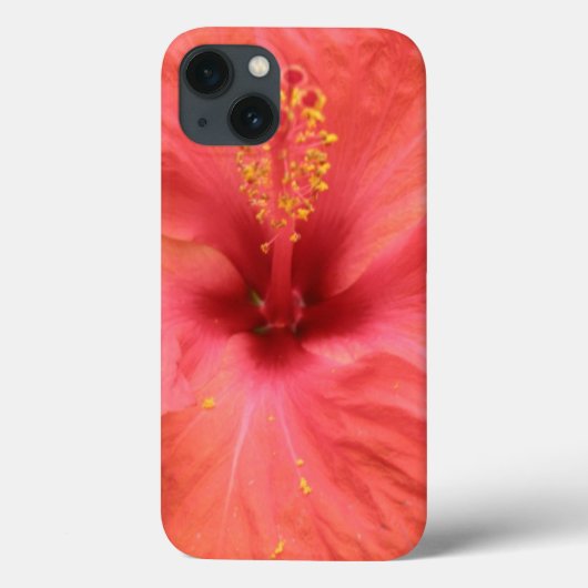 オレンジハイビスカスフラワーマクロiPadケース Case-Mate iPhoneケース (裏面)