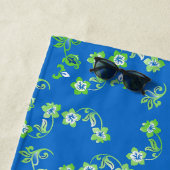 オレンジハイビスカスプリントビーチタオル ビーチタオル (インサイチュ)