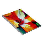 オレンジハイビスカス熱帯花の水彩画 ノートブック (右側)