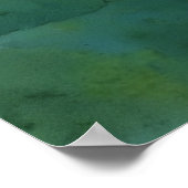 オレンジハイビスカス熱帯花フローラアートポスター ポスター (角)