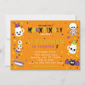 オレンジハインングハロウィーン誕生日 招待状 (正面)