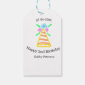 オレンジハット2ndバースデーキッズretroフローラブライトb ギフトタグ (裏面)