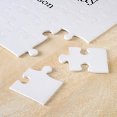 オレンジハット2ndバースデーキッズretroフローラブライトb ジグソーパズル (側面)