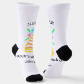 オレンジハット2ndバースデーキッズretroフローラブライトb ソックス (傾斜あり)