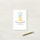 オレンジハット2ndバースデーキッズretroフローラブライトb ポストイット (デスク上)