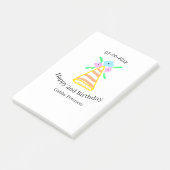 オレンジハット2ndバースデーキッズretroフローラブライトb ポストイット (アングル)