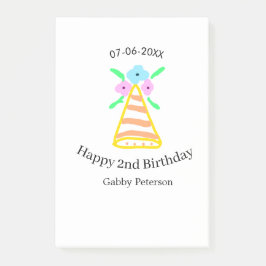 オレンジハット2ndバースデーキッズretroフローラブライトb ポストイット