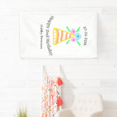 オレンジハット2ndバースデーキッズretroフローラブライトb 横断幕 (インサイチュ)