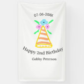 オレンジハット2ndバースデーキッズretroフローラブライトb 横断幕 (縦)