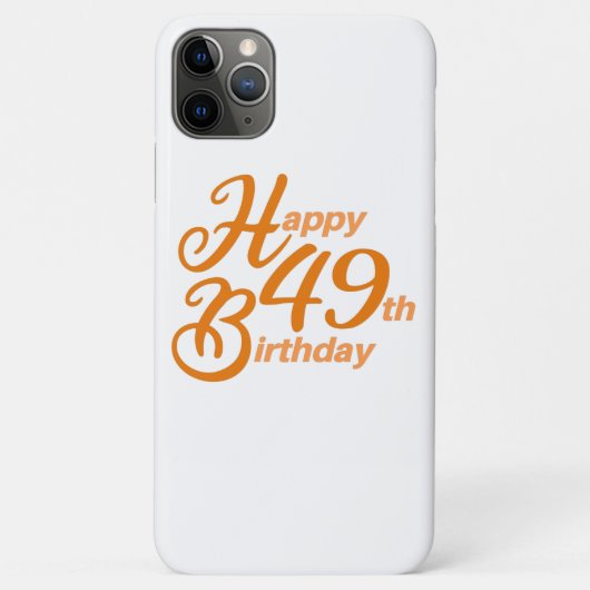 オレンジハッピー49th誕生日草食文字 Case-Mate iPhoneケース (裏面)