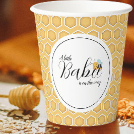 オレンジハニカムパターンベビーシャワー紙カップ 紙コップ