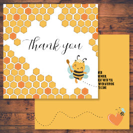 オレンジハニカムマザーベビー(昆虫)マルハナバチ サンキューカード
