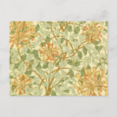 オレンジハニーサックルつる植物ウィリアムモリス ポストカード (正面)