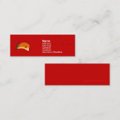 オレンジハリネズミのプロフィールカード スキニー名刺 (正面/裏面)