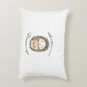 オレンジハリネズミ秋アクセント枕 アクセントクッション (裏面(縦))