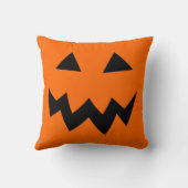 オレンジハロウィンのカボチャ頭部の顔の装飾用クッション クッション (裏面)