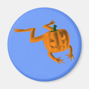 オレンジハロウィンカエル マグネット