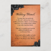 オレンジハロウィン及び詳細を結婚している黒いバラ エンクロージャーカード (正面)