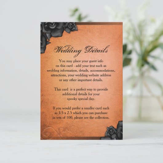 オレンジハロウィン及び詳細を結婚している黒いバラ エンクロージャーカード (スタンド正面)