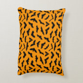 オレンジハロウィン飛んでいるこうもり アクセントクッション (裏面(縦))