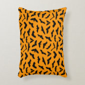 オレンジハロウィン飛んでいるこうもり アクセントクッション (正面(垂直))