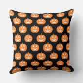 オレンジハロウィーンのカボチャのちょうちんカボチャ柄ハロウィーン クッション (裏面)