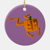 オレンジハロウィーンカエル セラミックオーナメント (裏面)