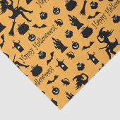 オレンジハロウィーンシルエット 薄葉紙 (詳細)