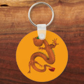 オレンジハロウィーンパンプキンドラゴン キーホルダー (正面)